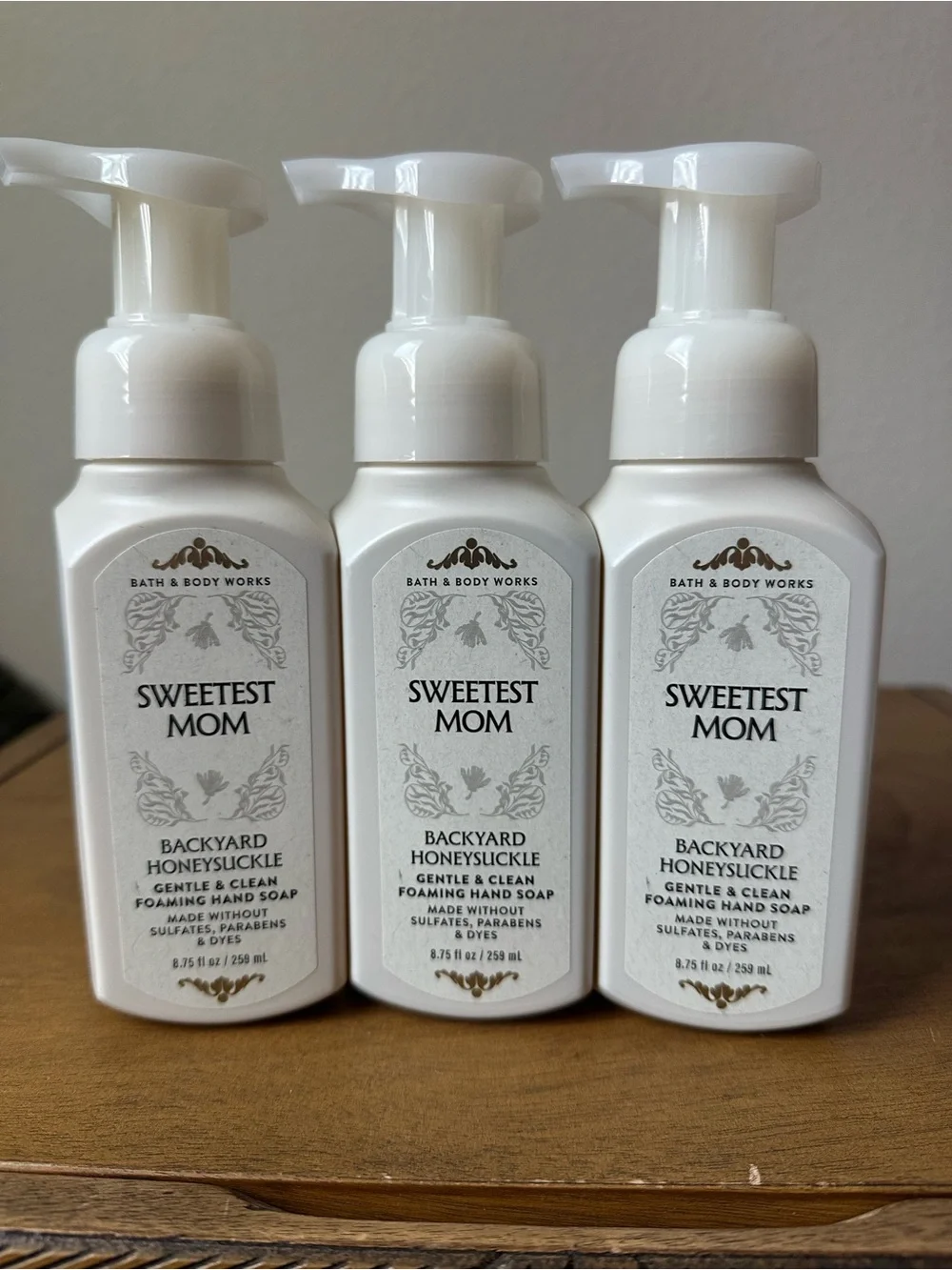 X3 Bath & Body Works Sweetest Mom Backyard Honeysuckle Foaming Hand Soaps NEW